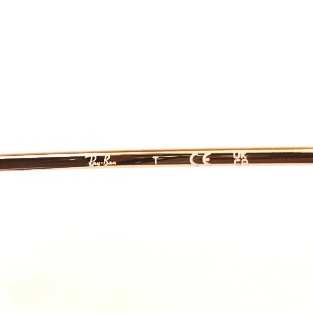 Ray-Ban Sunglasses RB3749 9272/3F Arista Gold Oval Frame w/ Gradient Blue Lenses